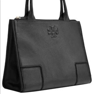 Tory Burch Ella Canvas Leather Tote